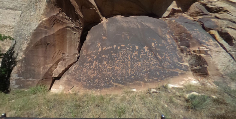 Petroglyphs Needles District Canyonlands National Park Utah Art Panorama 1