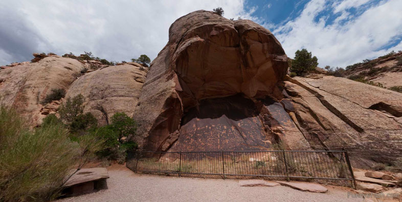 Petroglyphs Needles District Canyonlands National Park Utah Art Panorama 1