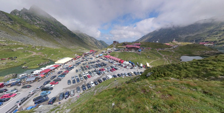 Transfagarasan 2000m Mountaintop Market Town VR Romania 1