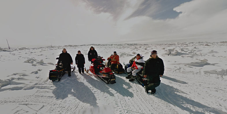 Dog Sled Across Iqaluit Bay Canada Map Locations 1