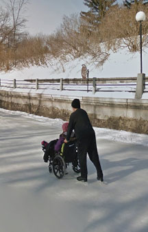 Ice Skate Giant Rink Rideau Canal Gps Ottawa Canada tmb1