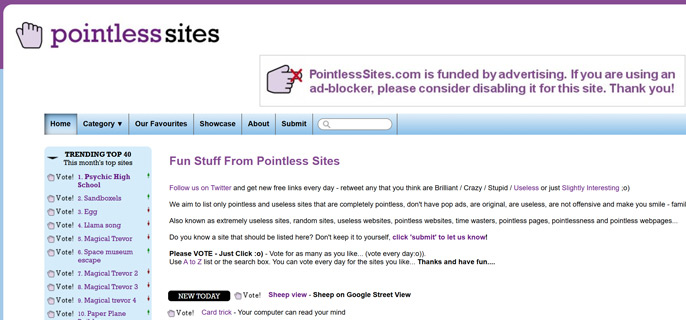 Funny Websites Pointlesssites