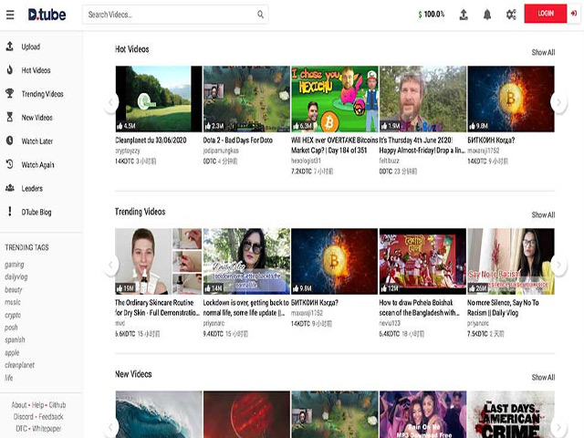 TV Streaming Dtube