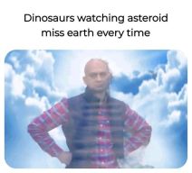 Dinosaurs Watching Asteroid